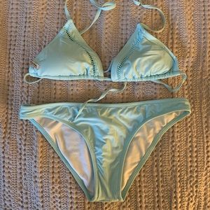 Rhythm Light Blue String Bikini Sz M